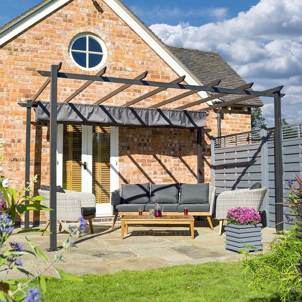 Rowlinson Venetian 4m x 3m Grey Canopy - JJ Building Materials