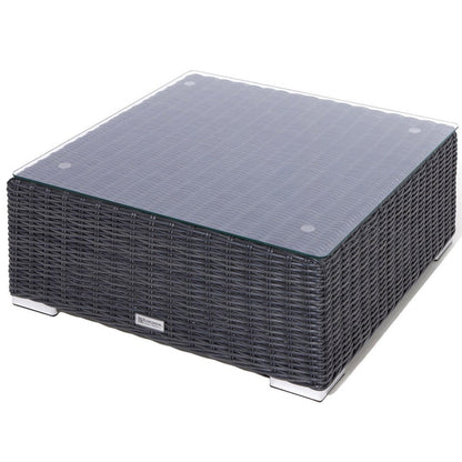 Rowlinson Vienna Lounger Rattan Garden Sofa Set Grey Weave - JJ Building Materials