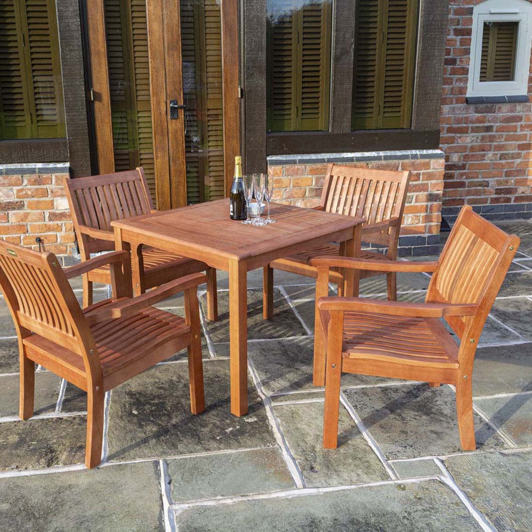 Rowlinson Willington Garden Square Wooden Table - JJ Building Materials