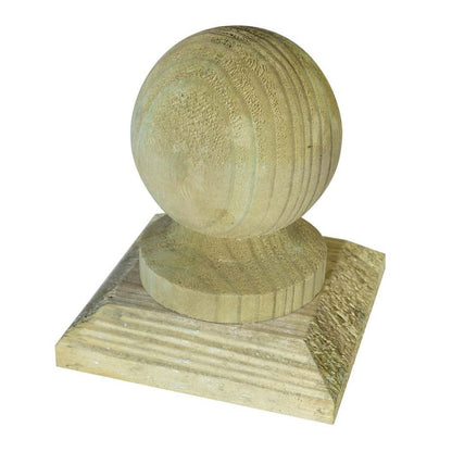 Rowlinson Wooden Ball Post Caps - JJ Building Materials