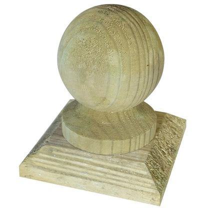 Rowlinson Wooden Ball Post Caps - JJ Building Materials
