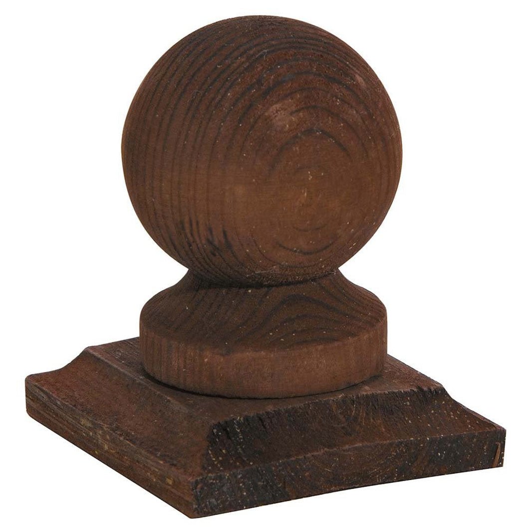 Rowlinson Wooden Ball Post Caps - JJ Building Materials