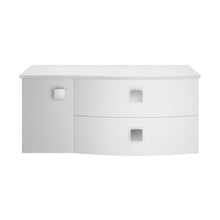 Hudson Reed Sarenna 1000mm Right Hand Cabinet With Marble Top Contemp Moon White MFC Smooth Matt 446x1012x504mm - SAR103R