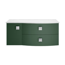 Hudson Reed Sarenna 1000mm Right Hand Cabinet With Marble Top Contemp Hunter Green MFC Smooth Matt 446x1012x504mm - SAR803R