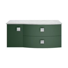 Hudson Reed Sarenna 1000mm Right Hand Cabinet With Marble Top Contemp Hunter Green MFC Smooth Matt 446x1012x504mm - SAR805R