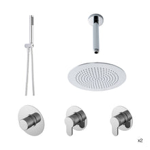 Nui 2 Outlet Arvan Double Shower Bundle Contemporary Chrome Brass ABS,stainless Steel