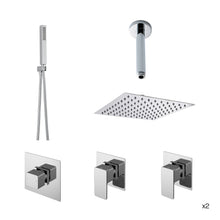 Nui 2 Outlet Windon Double Shower Bundle Contemporary Chrome Brass ABS,stainless Steel