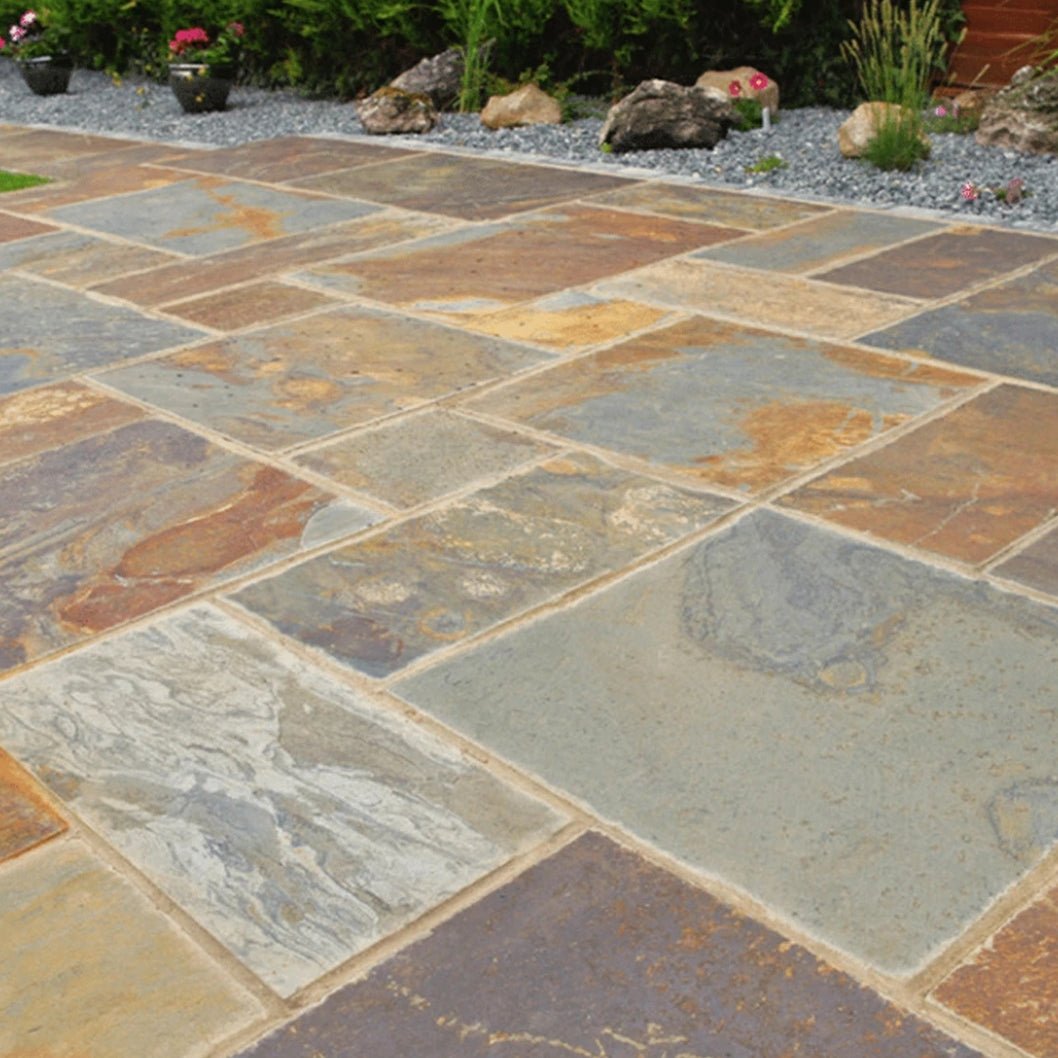 Select Copper 20mm Slate Paving Slabs - Patio Kit - JJ Building Materials