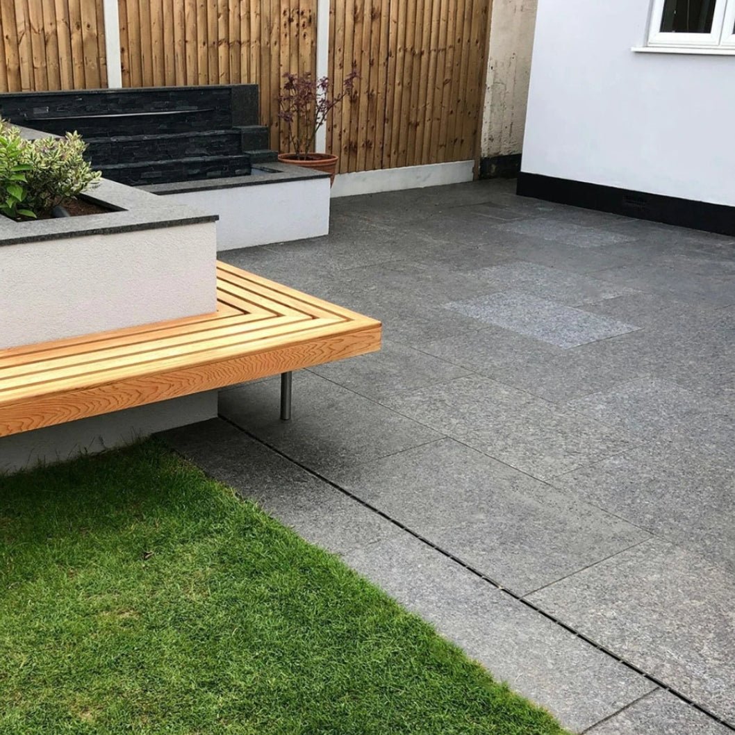 Shadow Black 20mm Granite Paving Slabs - JJ Building Materials