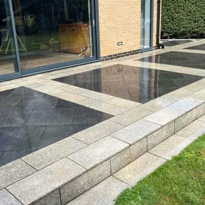 Shadow Black 20mm Granite Paving Slabs - JJ Building Materials