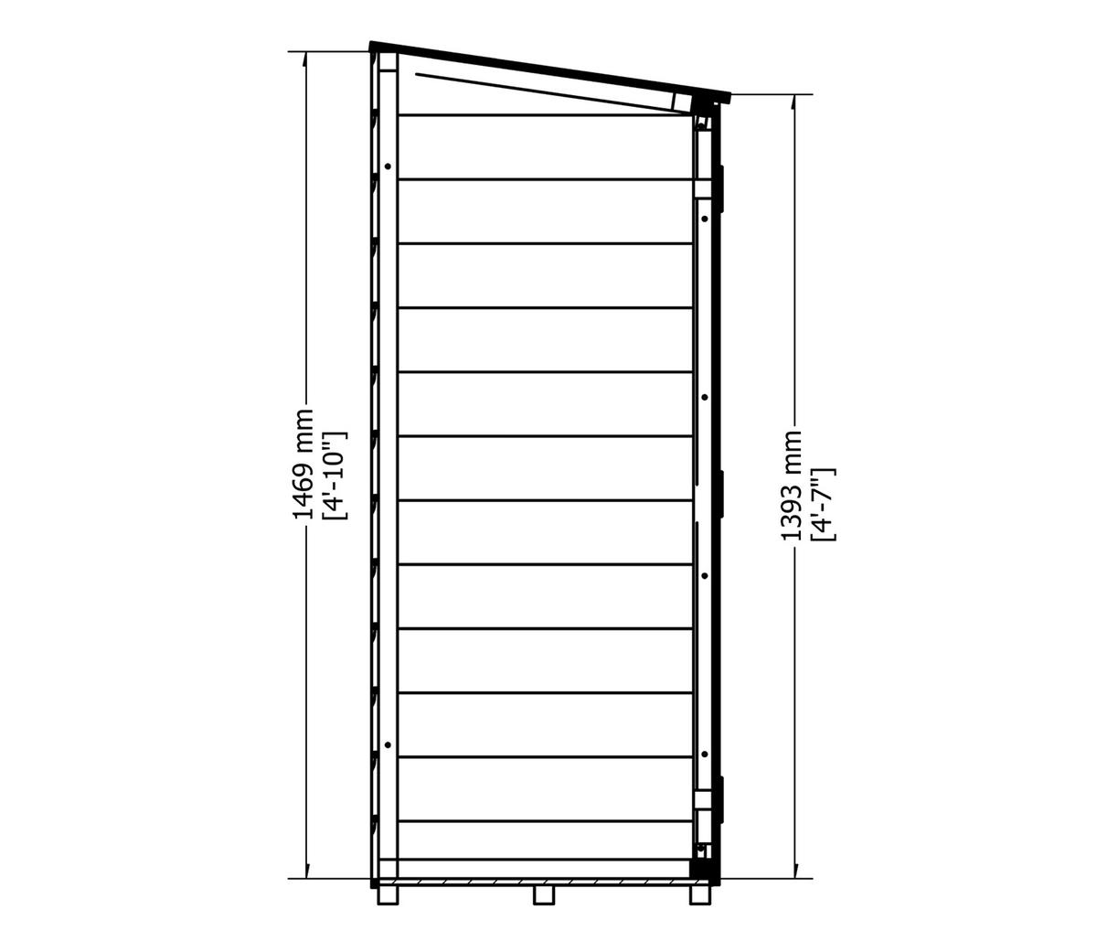 Shire 2 x 2ft Shiplap Wooden Tool Shed - JJ Building Materials