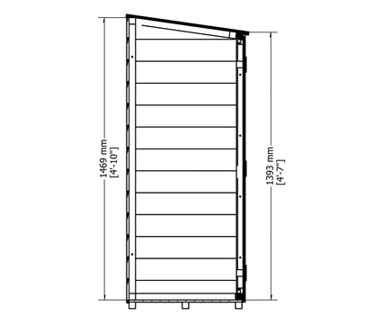 Shire 2 x 2ft Shiplap Wooden Tool Shed - JJ Building Materials