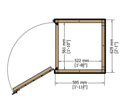 Shire 2 x 2ft Shiplap Wooden Tool Shed - JJ Building Materials