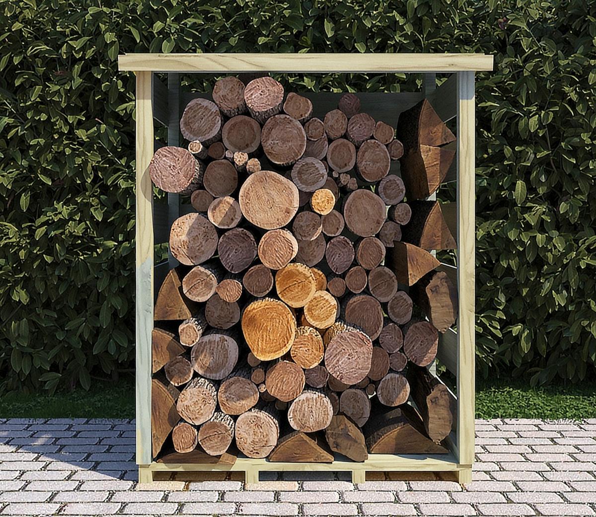 Shire 2 x 3ft Pressure Treated Log Store - JJ Building Materials
