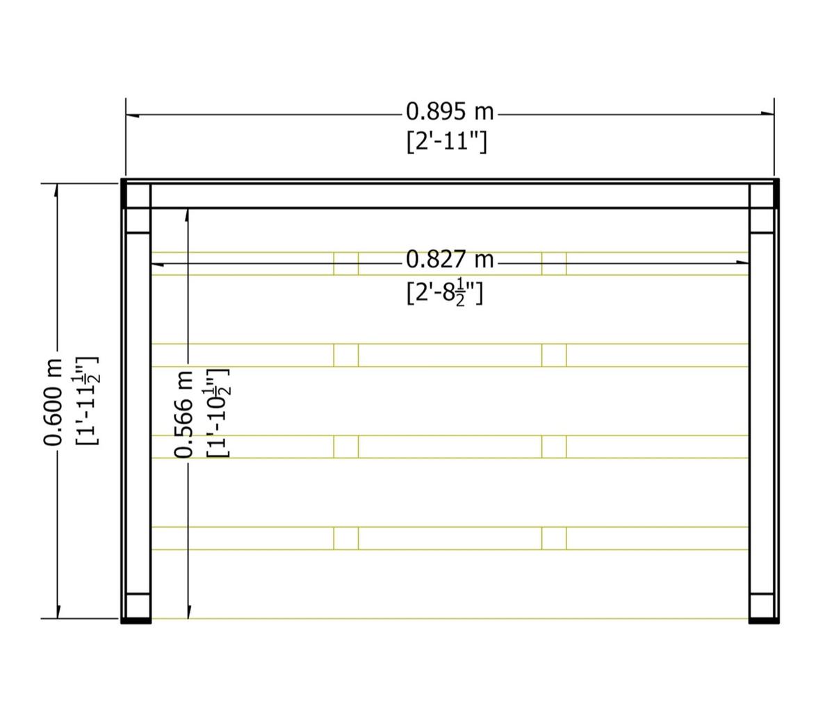 Shire 2 x 3ft Pressure Treated Log Store - JJ Building Materials