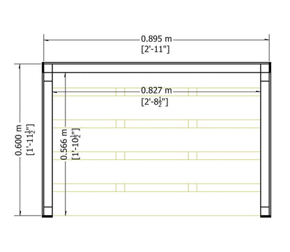 Shire 2 x 3ft Pressure Treated Log Store - JJ Building Materials