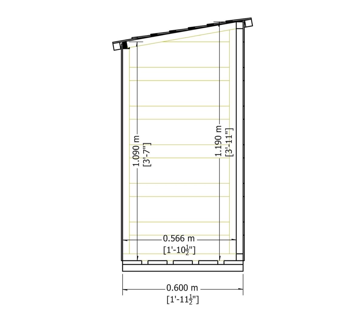 Shire 2 x 3ft Pressure Treated Log Store - JJ Building Materials