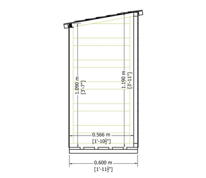 Shire 2 x 3ft Pressure Treated Log Store - JJ Building Materials