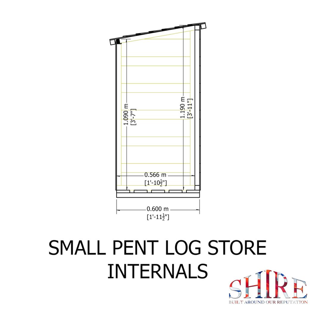Shire 2 x 3ft Pressure Treated Log Store - JJ Building Materials
