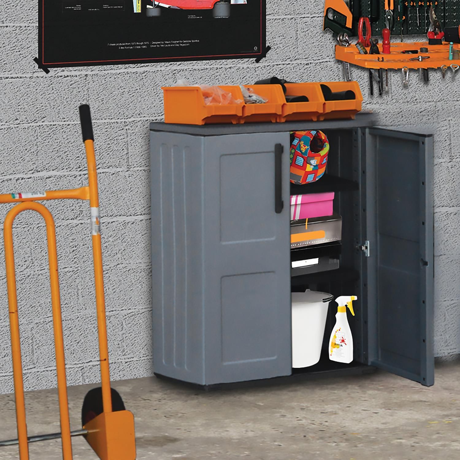 Shire 2.3 x 2.9ft Mid Storage Cupboard with Shelves - JJ Building Materials