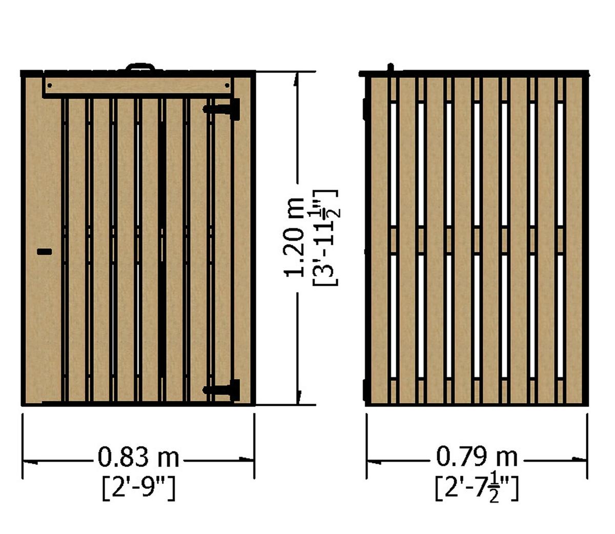 Shire 2.9 x 3.1ft Wheelie Bin Store - JJ Building Materials