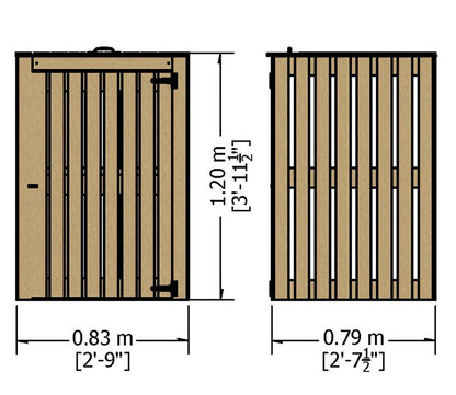 Shire 2.9 x 3.1ft Wheelie Bin Store - JJ Building Materials