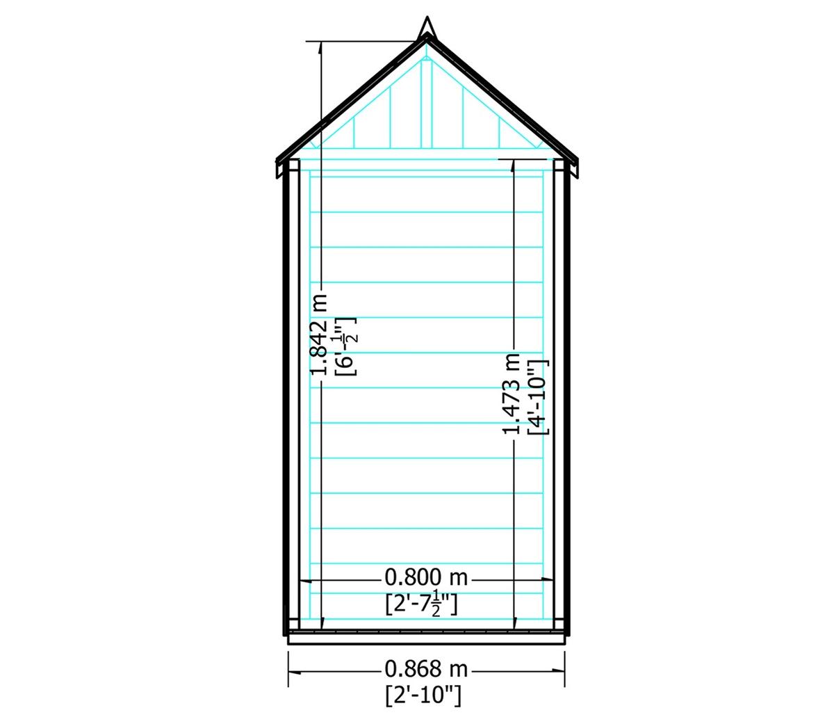Shire 3 x 2ft Overlap Tool Shed - JJ Building Materials