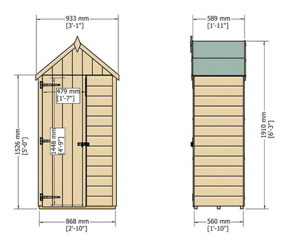 Shire 3 x 2ft Shiplap Tool Shed - JJ Building Materials