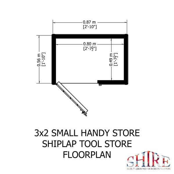 Shire 3 x 2ft Shiplap Tool Shed - JJ Building Materials