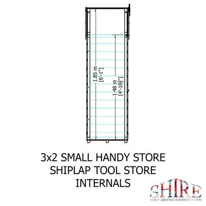 Shire 3 x 2ft Shiplap Tool Shed - JJ Building Materials