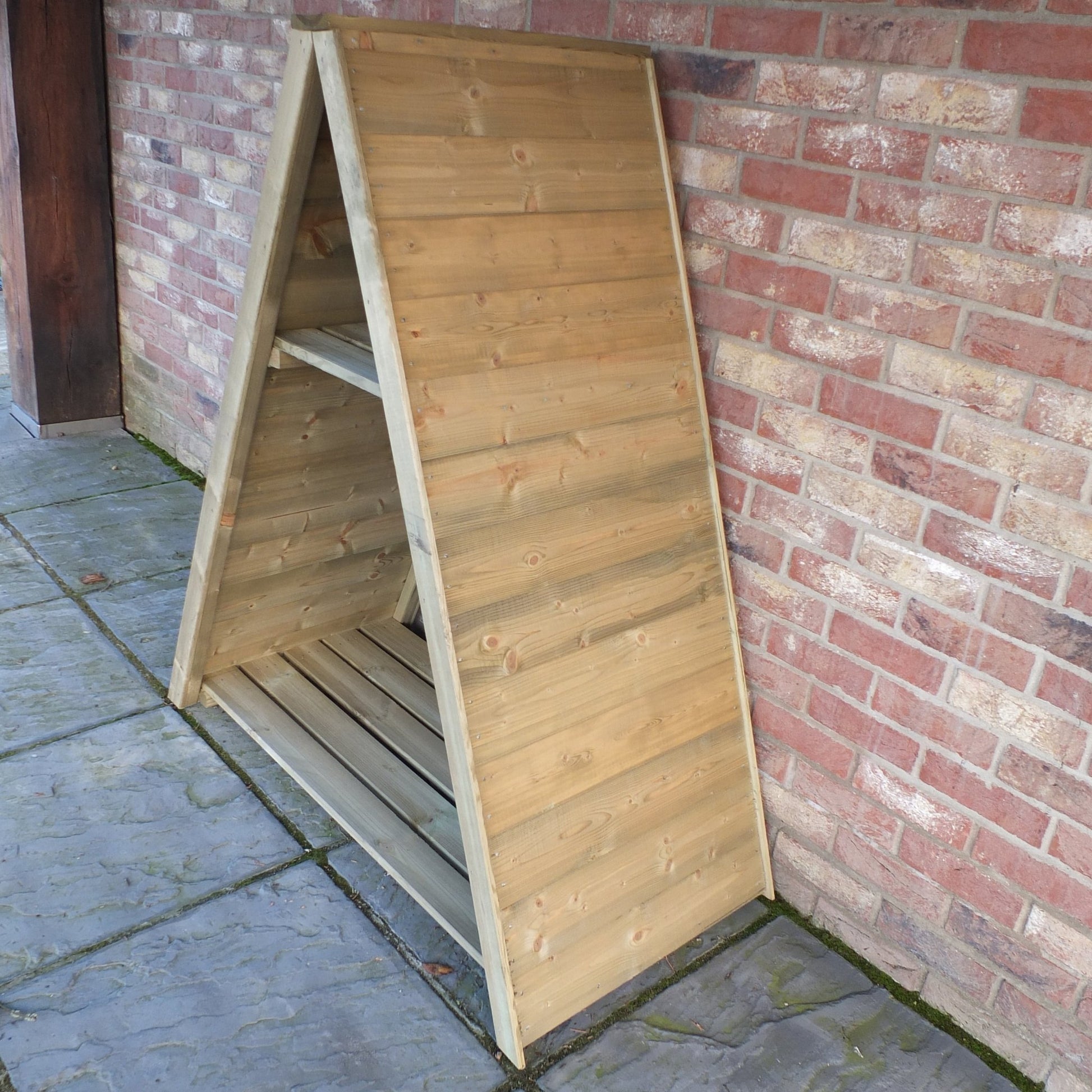 Shire 4 x 1.6ft Large Triangular Log Store - JJ Building Materials