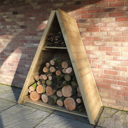 Shire 4 x 1.6ft Large Triangular Log Store - JJ Building Materials