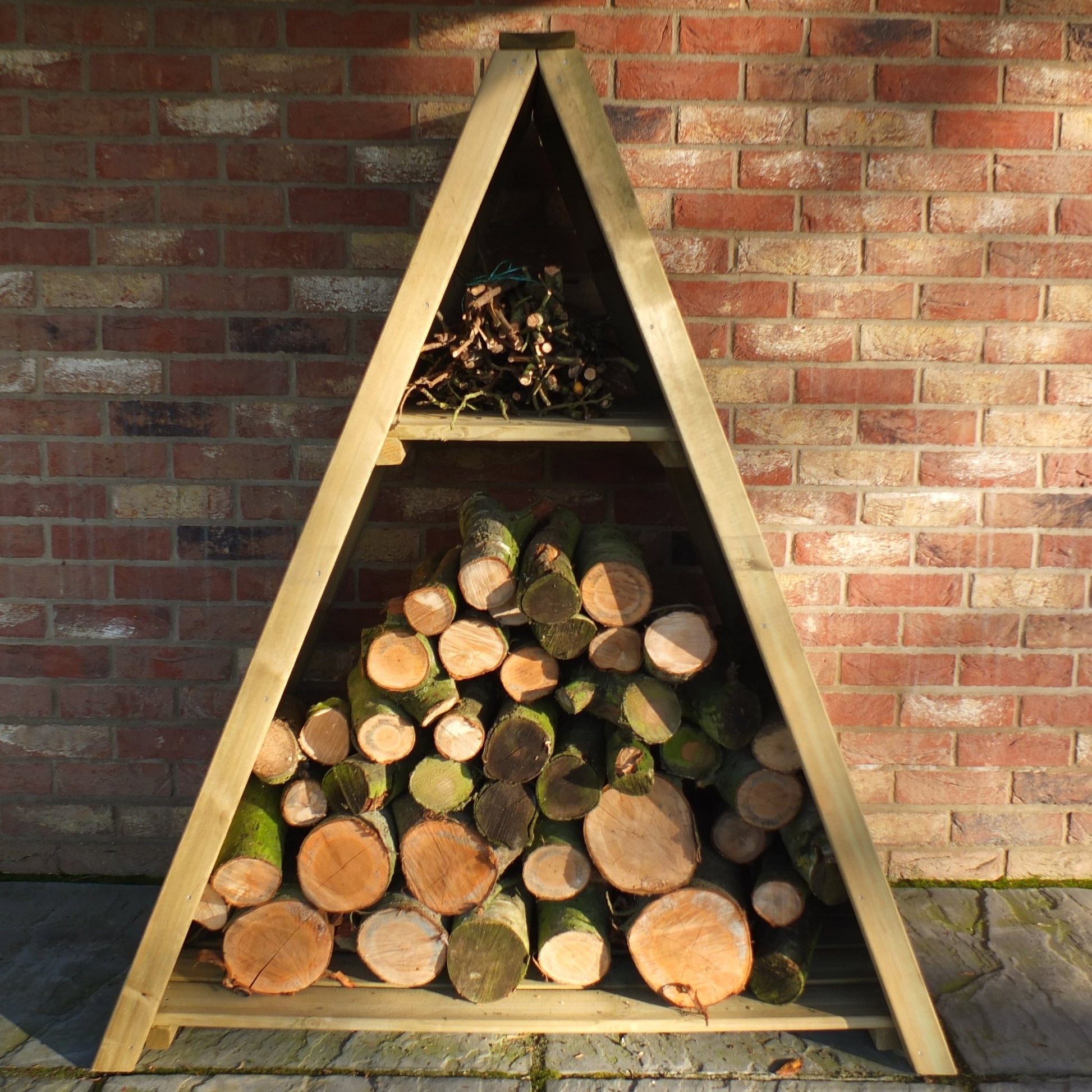 Shire 4 x 1.6ft Large Triangular Log Store - JJ Building Materials