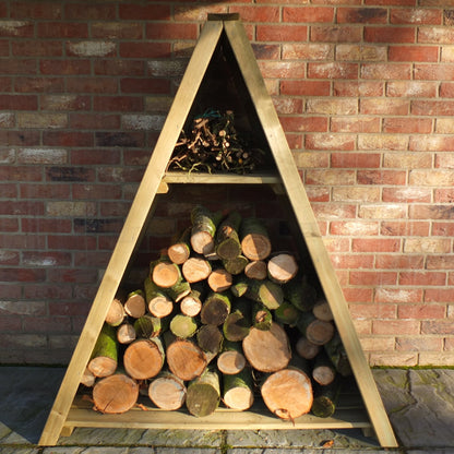 Shire 4 x 1.6ft Large Triangular Log Store - JJ Building Materials