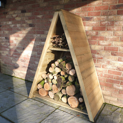 Shire 4 x 1.6ft Large Triangular Log Store - JJ Building Materials