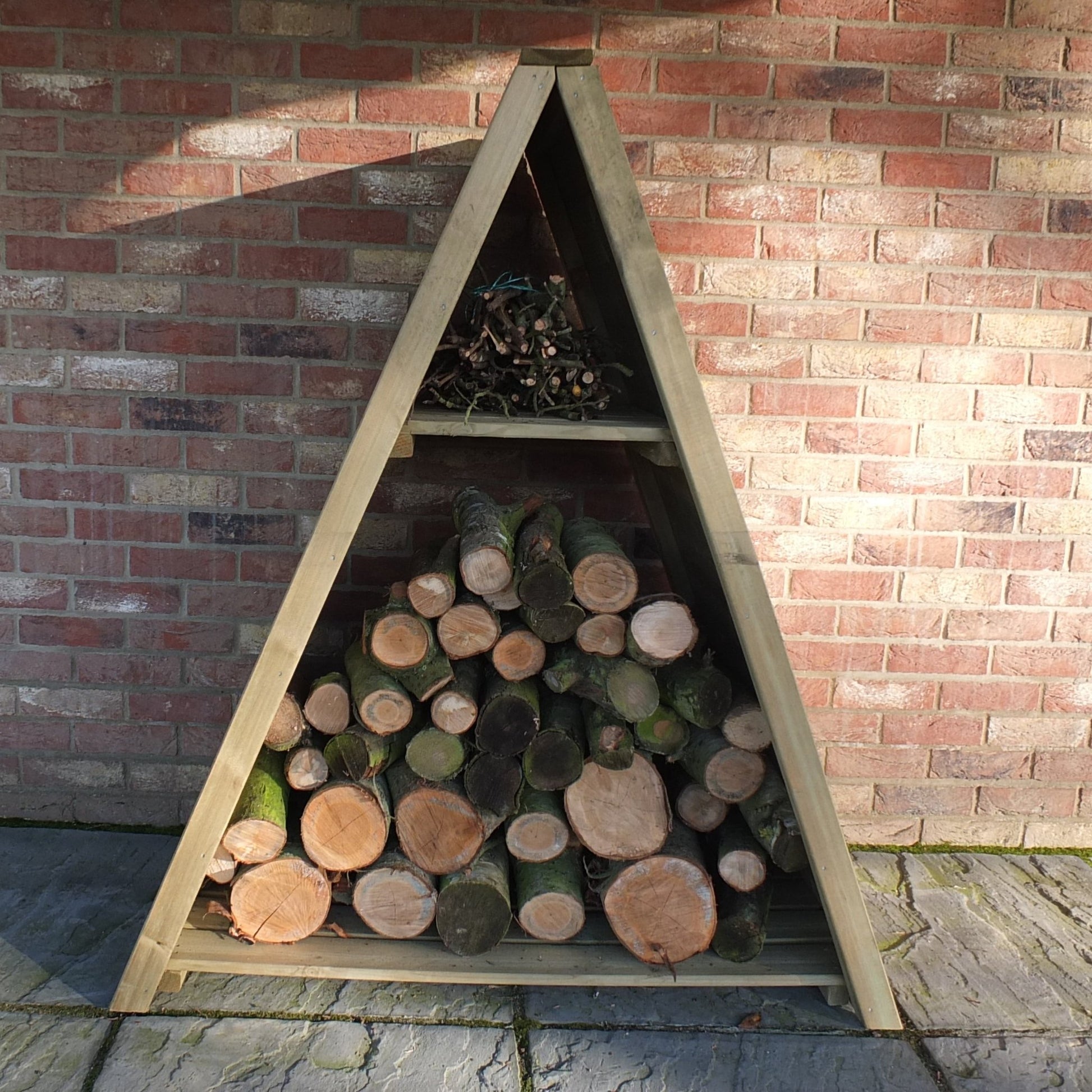 Shire 4 x 1.6ft Large Triangular Log Store - JJ Building Materials
