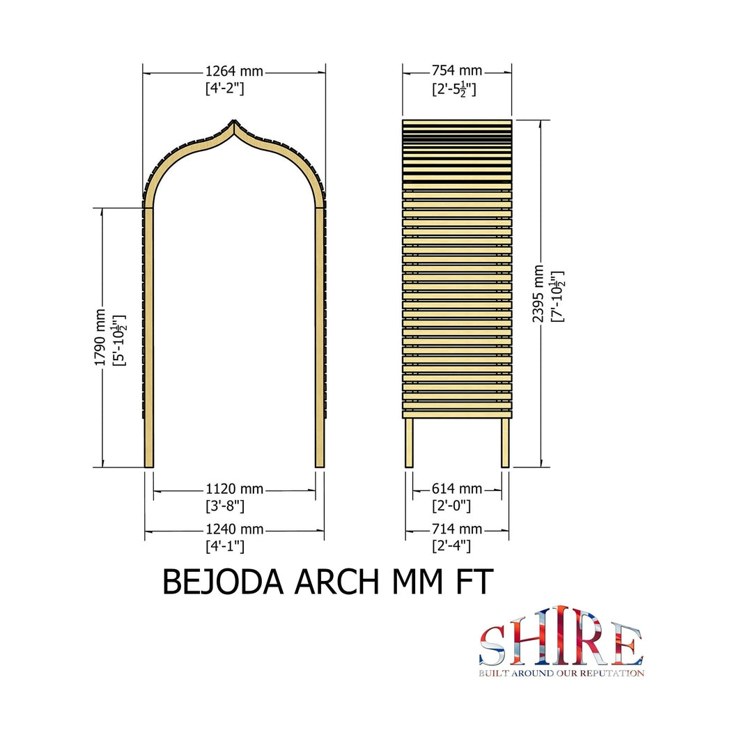 Shire 4 x 2ft Bejoda Arch - JJ Building Materials