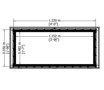 Shire 4 x 2ft T&G Storage Tool Shed - JJ Building Materials