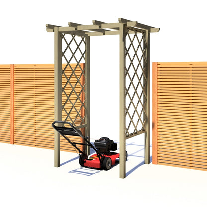 Shire 4x3ft Arch Trellis Pressure Treated Pergola - JJ Building Materials