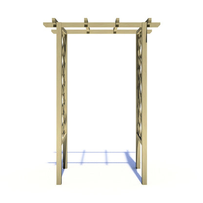 Shire 4x3ft Arch Trellis Pressure Treated Pergola - JJ Building Materials