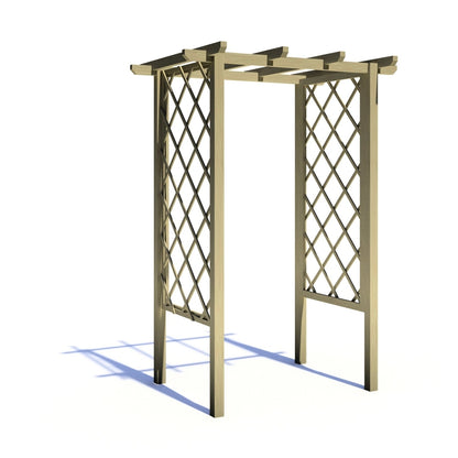 Shire 4x3ft Arch Trellis Pressure Treated Pergola - JJ Building Materials