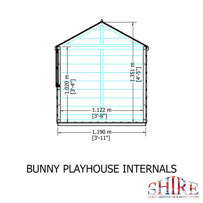 Shire 4x4ft Bunny Kids Playhouse - JJ Building Materials