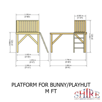 Shire 4x4ft Bunny Kids Playhouse - JJ Building Materials