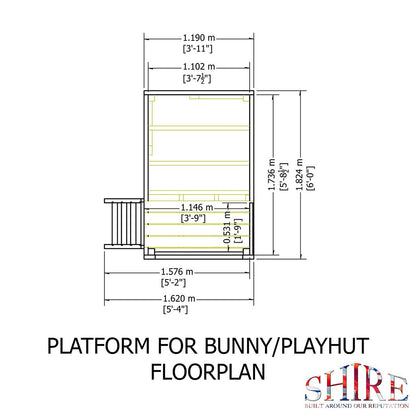 Shire 4x4ft Bunny Kids Playhouse - JJ Building Materials