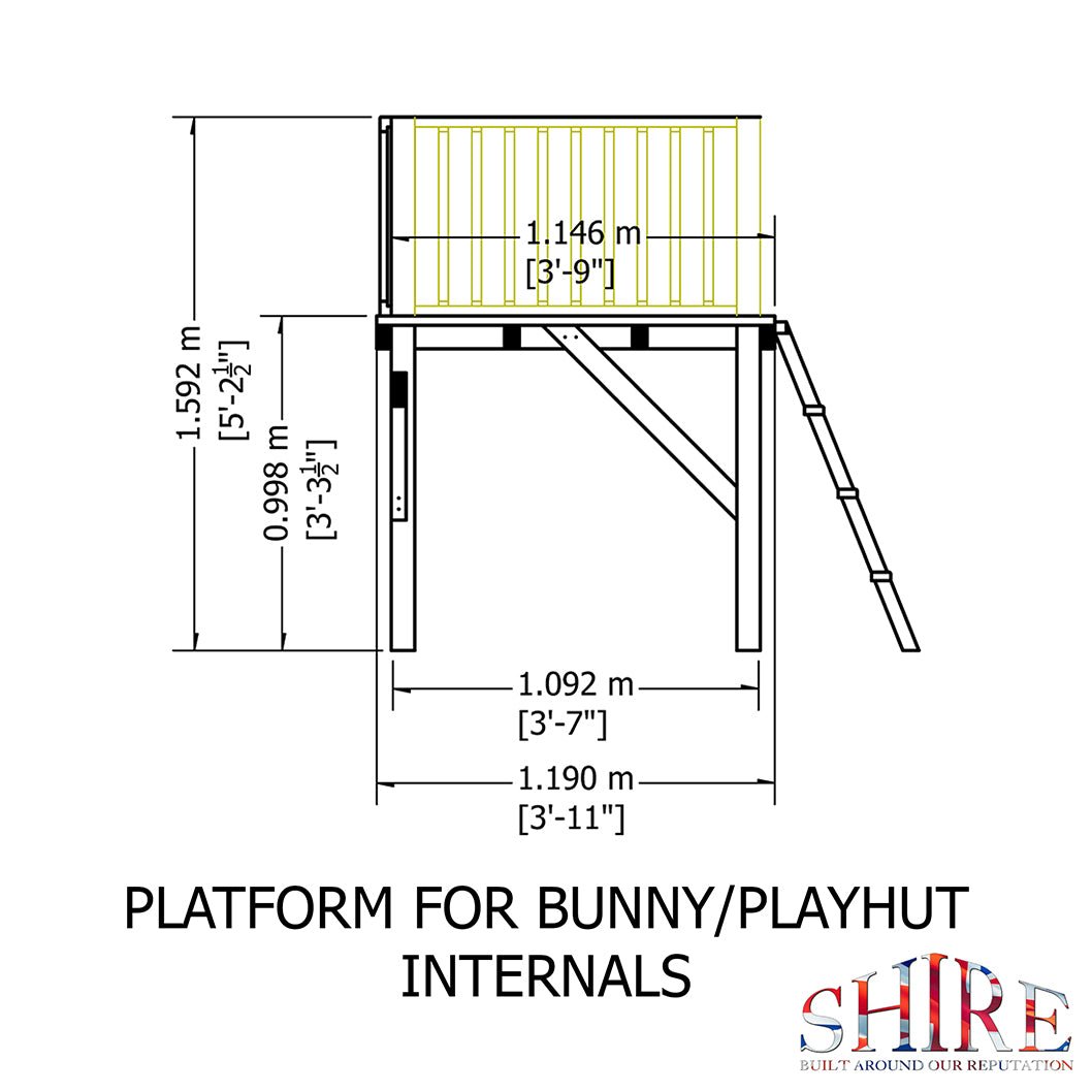 Shire 4x4ft Bunny Kids Playhouse - JJ Building Materials