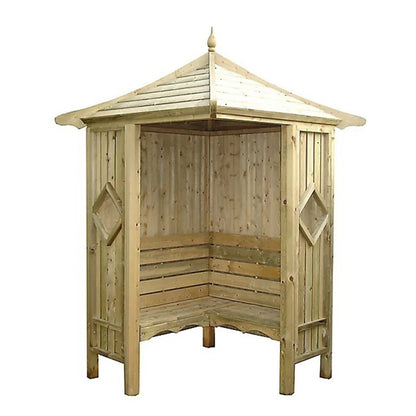Shire 4x4ft Corner Arbour - JJ Building Materials