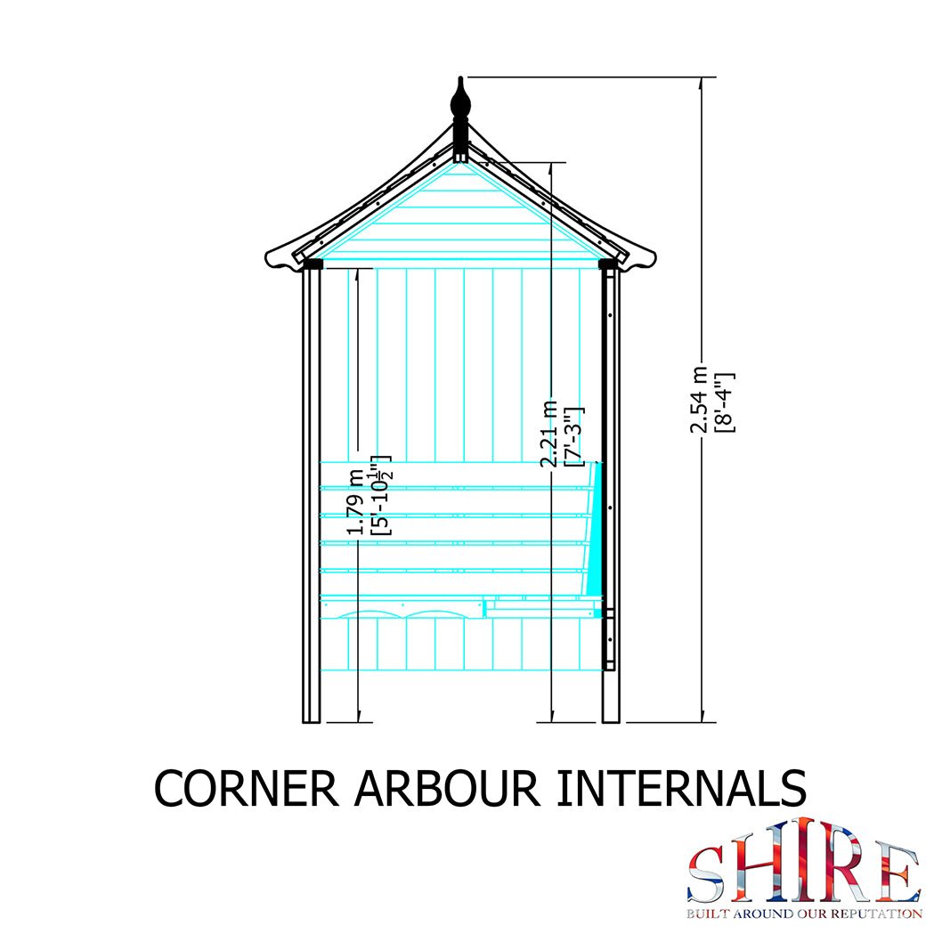 Shire 4x4ft Corner Arbour - JJ Building Materials