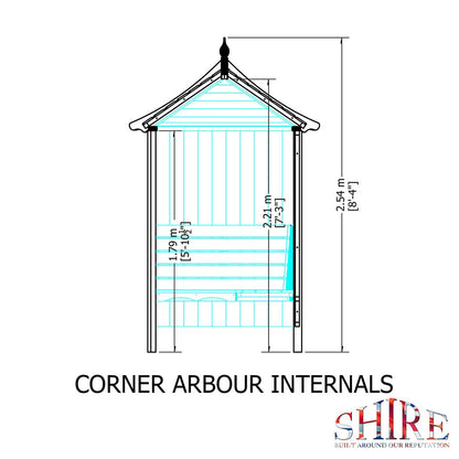 Shire 4x4ft Corner Arbour - JJ Building Materials
