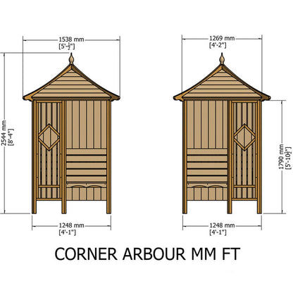 Shire 4x4ft Corner Arbour - JJ Building Materials