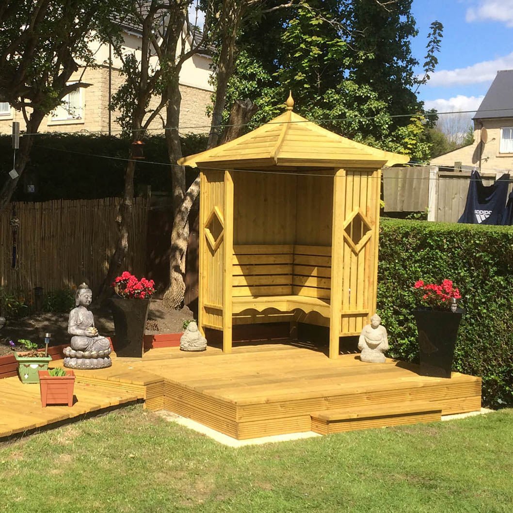 Shire 4x4ft Corner Arbour - JJ Building Materials